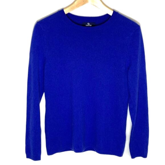 Lands’ End Royal Blue 100% Cashmere Crewneck Long Sleeve Sweater Size M - Picture 10 of 10